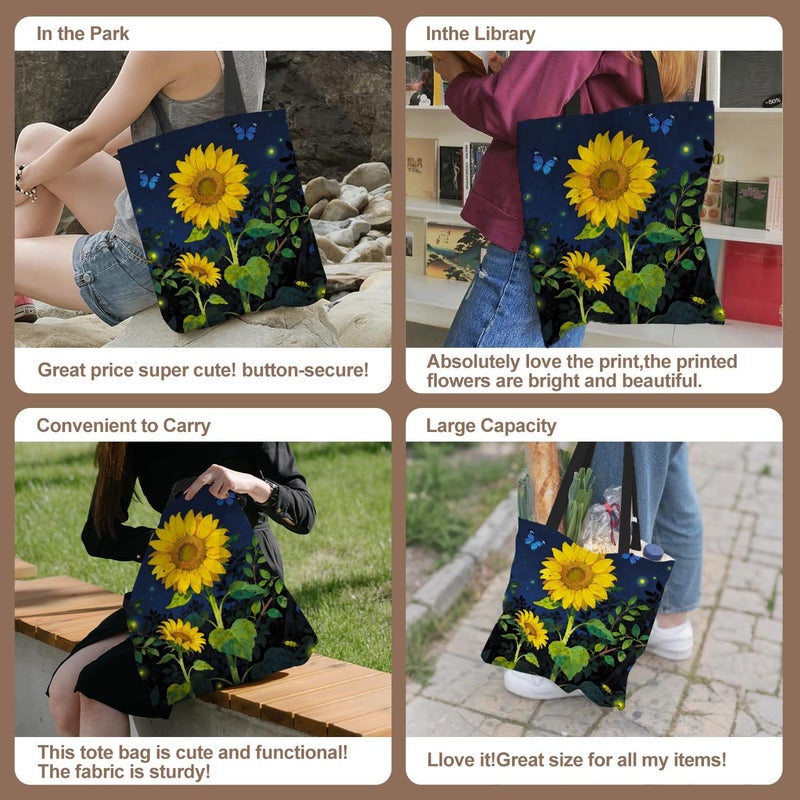 ANNA QUEEN Cat Tote Bag Shoulder Bag Handle Bag for Gym Yoga Picnic Beach Kitchen Reusable - Image 5